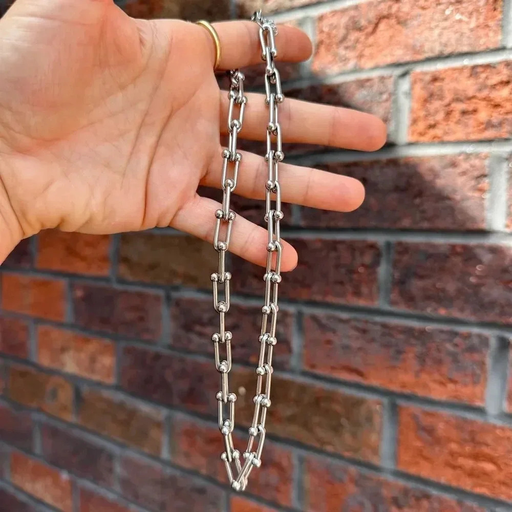 Hardware Graduated Link Gold STAINLESS STEEL Waterproof Necklace - Picture 15 of 16